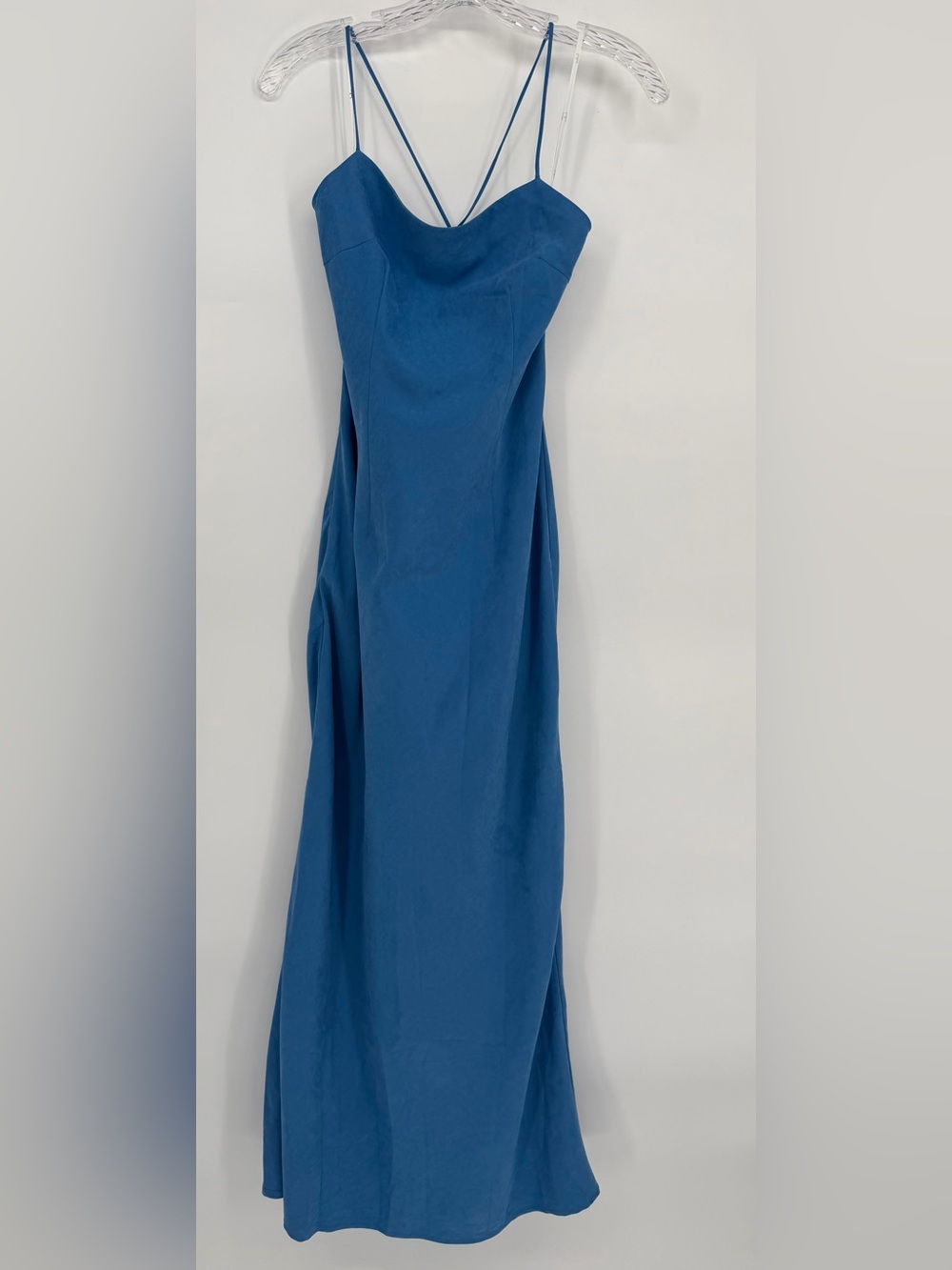 Lulu's Teal-Blue Double-Spaghetti Strap Maxi Dress